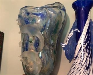 Glass Vase sculpture from Lauren Adams fine Arts Gallery, West Palm Beach, hand blown glass