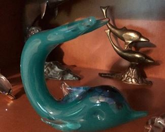 Murano style glass dolphin