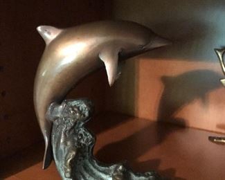 Brass Dolphin figurine