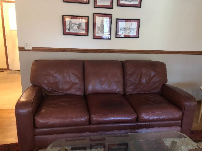 Sherill Furnishings Leather sofa