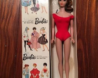 Vintage 1960's Mattel #850 Titian Redhead bubble cut Barbie in original box