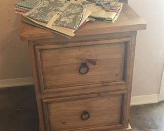 two drawer wood filing cabinet