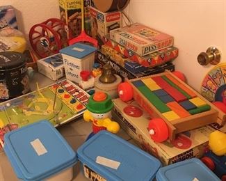 more Fisher Price and little tyke toys.  vintage box games