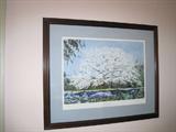 Framed watercolor by Ed Starnes, Huntsville, AL, artist, commissioned by the Huntsville Madison County Botanical Garden  - "The Centenarian"