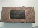 An original brick from Madison Street United Methodist Church prior to the 1999 tornado that destroyed the sanctuary
