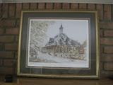 Large framed print by Peg Harvill " Commerce at Second St."
Limited edition 14/225