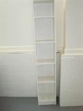 White painted shelves