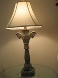 Table lamp with square shade- 3 way light