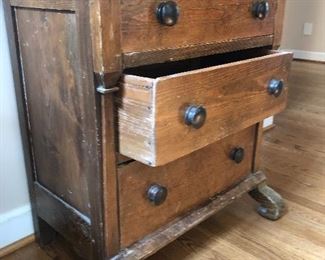 Antique 3 drawer wash stand 