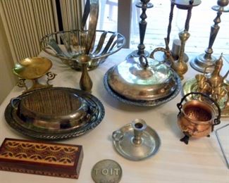 Silverplate & Brass Pieces