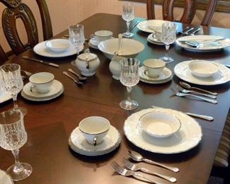 Fine China Dinner Set - Silver Sonata