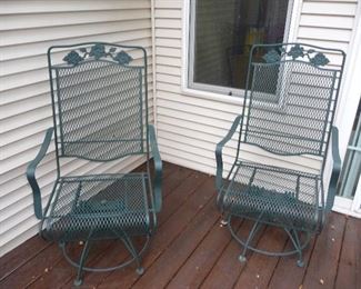 metal patio rockers