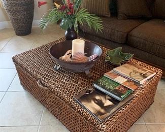 Wicker coffee table