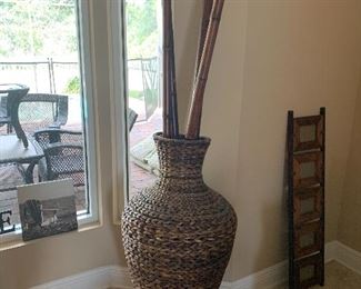 4 foot wicker vase