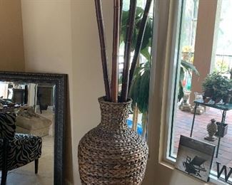 4 foot wicker vase