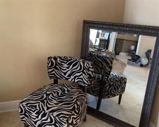 Leopard cloth chair