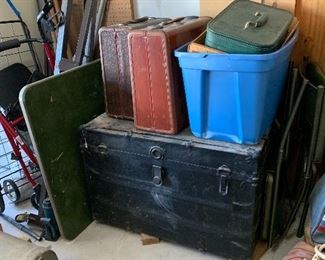 old trunk and luggage