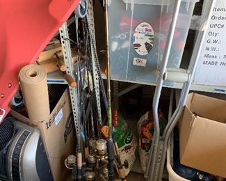 fishing poles and lures 