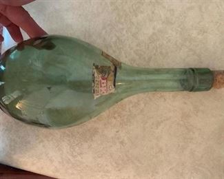 Vintage French round bottom wine bottle