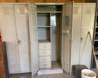 3 vintage shop lockers