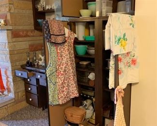vintage tuperware..aprons..tablecloths