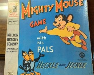 Antique game from the 1930's..Mighty Mouse with pals Heckle and Jeckle