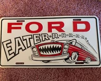 Ford Eater-r-r-r-r-r-r-r-r-r--r tin licence plate