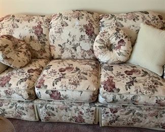 like new floral Laz-E-Boy couch and love seat