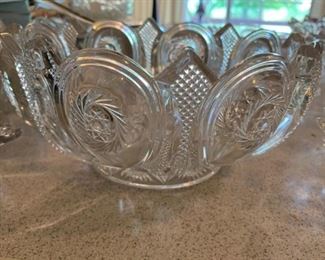 beautiful antique pressed glass bowl