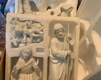 white nativity figures