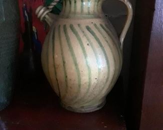 Mexican jarro is approx. 14" high. Very good condition.