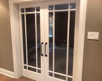 Interior French sliders. 32" doors