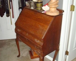 Antique Victorian desk and other items.
