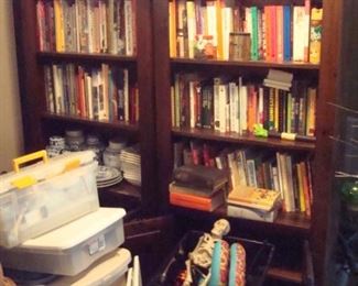 Books and bookcases.