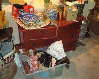 Antique chest and misc. items