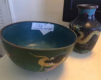 Cloisonne' Bowl & Vase