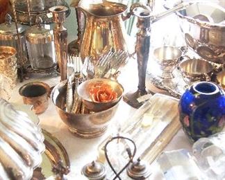 Lovely Silver plate vases, serving pieces, pitchers, bowls and more
