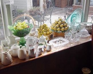 Vintage Pitcher Collection, Italian Porcelain, Vintage Glass, Christmas China
