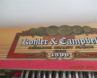 UPRIGHT PIANO BY KOHLER AND CAMPBELL, MODEL # 744806