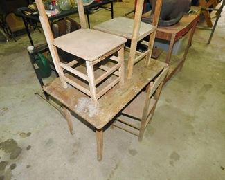 Antique childs Table and Chairs