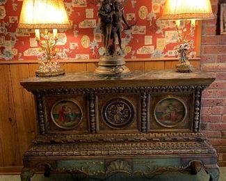 20th Century Baroque Style Cassone with Cabriole Legs