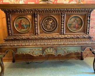 20th Century Baroque Style Cassone with Cabriole Legs
