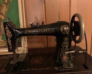 Minnesota Model K Sewing Machine with Cabinet