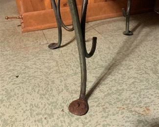 Catalina Island Tile Top Table with Wrought Iron Base