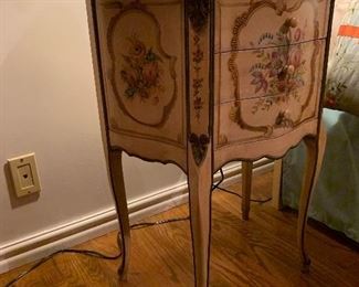 French Provincial Style Hand Painted Night Stand