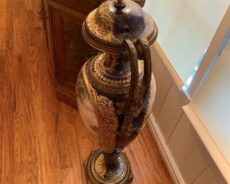 Antique Sevres, France Porcelain Lidded Vase Signed L. Bertren