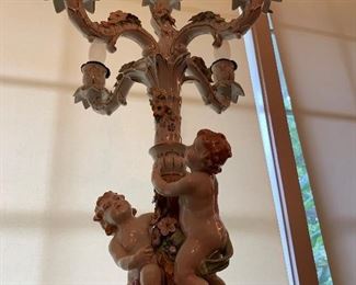 Antique Schierholz Germany Porcelain Candelabras