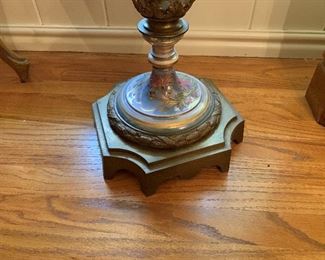 1800's Art Nouveau Sevres Lidded Porcelain and Bronze Vase Signed