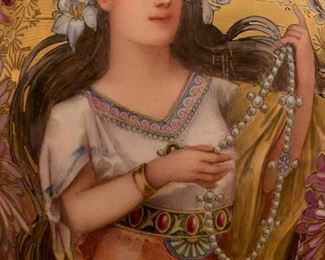 1800's Art Nouveau Sevres Lidded Porcelain and Bronze Vase Signed