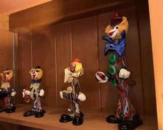 Murano Glass Clowns